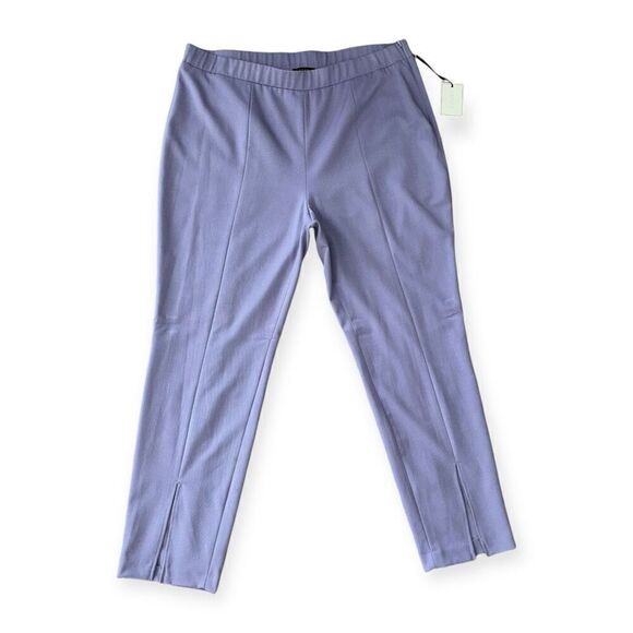 1.STATE Front Slit Stretch Crepe Pants in Purple Twilight Size 16W NEW - Picture 3 of 16